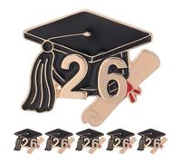 TOVINANNA 6 Pièces Épingle Commémorative Accessoire Élégant Polyvalent de Remise de Diplôme 2026 en Alliage de Zinc pour Paquet à Dos ou Chapeau, pour Enseignants et Étudiants pour
