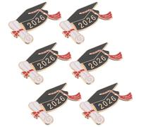 TOVINANNA 6 Pièces Épingle Émaillée de Remise de Diplôme en Alliage de Zinc, Souvenir Mémorable Saison des Diplômés 2026, Accessoire Polyvalent pour Fêtes de Remise de Diplôme