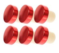 TOVINANNA 6 pièces Lot de Bouchons Liège Réutilisables pour Bouteilles de Vin Étanches Odeur Conservation Du Goût et Fraîcheur Accessoire Essentiel pour Bouteilles Ouvertes