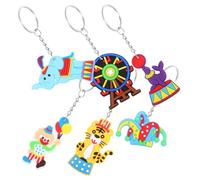 TOVINANNA 6 Pièces Porte Clés Thème Circus Charms Décoratifs pour Sacs Pochettes et Accessoires de Fête