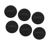 TOVINANNA 6 pièces PU Cuir Noir Ultra Fin Bouffées Maquillage Poudre Visage Applicateur Fond de Teint Doux et Multifonctionnel