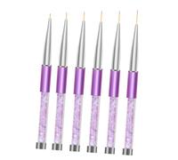 TOVINANNA 6 Pièces Set de Pinceaux Nail Art Pinceaux Liner pour Ongles Outils de Décoration Diy à Domicile et Salon