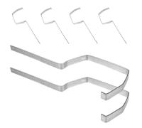 TOVINANNA 6 Pièces Support de Gouttière Métallique Robuste en Fer Argenté 200mm pour Gestion des Eaux Pluviales sur Bâtiments Résidentiels et Applications Industrielles