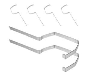 TOVINANNA 6 Pièces Support de Gouttière Métallique Robuste en Fer Argenté 200mm pour Gestion des Eaux Pluviales sur Bâtiments Résidentiels et Applications Industrielles