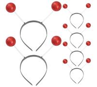 TOVINANNA 6pcs Serrage-têtes en Mousse Rose Boules Ressorts Amusants, Accessoires Cheveux pour Fête et Costume, Matériaux Plastique et Mousse, Non Décolorants et Visibles