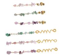 TOVINANNA 6pièces Bobines Pour Tresses Et Bijoux Décoratifs Avec Pierres Accessoires De Coiffure Pour Tresses Et Extensions