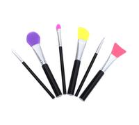 TOVINANNA 6pièces Brosse Applicateur Silicone Pour Masque Visage Outils De Beauté Pour Application De Masques Et Soins Peau Noir