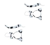 TOVINANNA 6pièces Déguisement Animaux Pour Garçon Fille Bandeau Nœud Queue Costume De Vache Amusant Pour Fête Halloween Et Noël