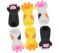 TOVINANNA 6pièces Étui De Protection Pour Ciseaux à Cuticules Capuchon Décoratif Forme De Griffe De Chat Étui De Rangement Pour Pince à Cuticules Accessoire De Protection Pour Outils De Pédi