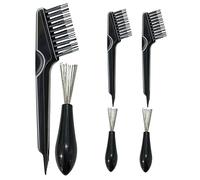 TOVINANNA 6pièces Nettoyeur De Peigne à Cheveux Râteau De Nettoyage Pour Brosse Et Peigne Outil De Nettoyage Pour Enlever Les Poils Poussière