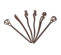 TOVINANNA 6pièces Piques à Cheveux Bois Traditionnels Chinois Accessoires Vintage Pour Femmes Et Filles Artisanat Épuré Styles Aléatoires