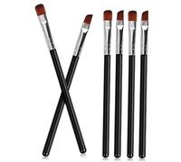 TOVINANNA 6pièces Set De Pinceaux Professionnels Pour Sourcils Et Maquillage Des Yeux Pinceaux Angulaires Et Plat Pour Ombre à Paupières Eyeliner Et Remplissage Des Sourcils