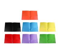 TOVINANNA 7 pièces Lot de Chemises Plastique Résistantes avec Double Pochettes Multicolores pour Classement Bureau et Fournitures Scolaires Organisateur avec Poche Carte de Visite