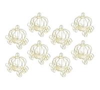 TOVINANNA 8 Pièces Boîte à Bonbons de Calèche Citrouille Décoration Créative Contenant pour Présents de Fête en Métal Doré pour Maison et Événements