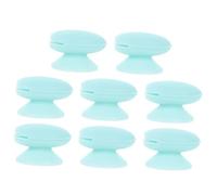 TOVINANNA 8 Pièces Cache-poussière pour brosse à lèvres baguettes palette Masques couverture de brosse portable couverture de pinceau de maquillage anti-perte Gel de silice Light Green