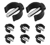 TOVINANNA 8 Pièces de Boucles de C en Pp et Fer pour Attache-canne de Déambulateur, Verrous de Siège Surélevés Compatibles Tube Rond 22mm, Installation Facile en Établissements de Soins