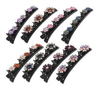 TOVINANNA 8 Pièces Pinces à Cheveux Tressées Cristal Set de Accessoires Élégants pour Différents Types et Styles de Cheveux Légères et Durables Design Floral Décoratif