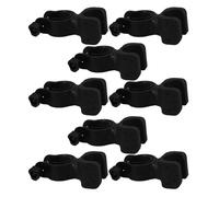 TOVINANNA 8 Pièces Support de Canne Noir en Plastique Élastique Multifonction pour Déambulateur et Scooter de Mobilité, Accessoire Pratique pour Personnes Âgées