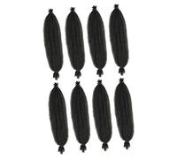 TOVINANNA 8pièces Afro Twisted Hair Braiding Synthetic Wig Extensions Curly Wavy Hairpiece for Cosplay Halloween and Parties