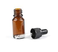 TOVINANNA 8pièces Flacons Huile Essentielle Vides De Verre Marron Avec Compte-gouttes Décoratifs Pour Voyages Ou Échantillons