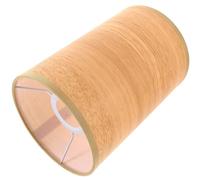 TOVINANNA Abat-jour Cylindrique en Lin Marron, Couvre-lampe Délicat et Vintage, Diffuseur de Lumière Doux et Remplaçable pour Lampe de Table et Lampe de Chevet