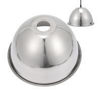 TOVINANNA Abat-Jour Industriel en Acier Inoxydable 25 CM Cache-Lumière Suspendu Étanche Accessoire D’Éclairage pour Lampe Minière et Plafonnier Protection Robuste pour Lampes D’Atelier