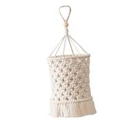 TOVINANNA Abat-jour Macramé Bohème Tissé Main Couvre-lampe Décoratif pour Salon Chambre Bureau et Salle à Manger Style Nordique avec Franges Protection Longue Durée pour Ampoule