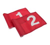 TOVINANNA Accessoire Léger et Facile à Transporter Rouge Drapeau D'entraînement Numéroté en Polyester Golf pour Site de Pratique et Entraînement