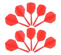 TOVINANNA Accessoires de Fléchettes 12 Tiges et Ailettes Intégrées Plastique Rouge Fournitures Équilibrées pour Joueurs Débutants et Soirées Détente