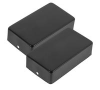 TOVINANNA Accessoires guitare électrique : 2 capots métalliques noirs pour micros, amélioration du signal, protection renforcée, compatibles avec pickups standards