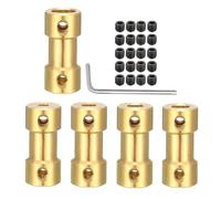 TOVINANNA Accouplements d'Arbre en Laiton pour Modélisme - 5 Pièces - Connecteurs Robustes pour Modèles Réduits de Voitures Bateaux et Avions DIY