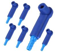 TOVINANNA Adaptateurs Connecteurs de Purge 6pcs pour L'échange de Liquide de Frein en Abs Bleu Outil pour Extraction de Liquide pour Purgeur de Freins
