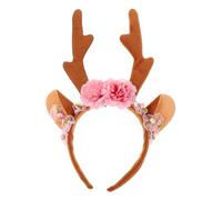 TOVINANNA Antler Headband For Women Lightweight Reindeer Horn Hair Hoop Comfortable Festive Elk Headwear For Christmas And Halloween Parties