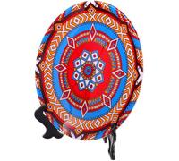 TOVINANNA Assiette Décorative en Céramique Mandala Style Bohème, Assiette Créative Unique, Lisse et Facile à Nettoyer, pour Restaurant et Hôtel