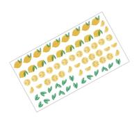 TOVINANNA Autocollant Mural Citron Jaune Hawaïen Auto-adhésif en Pvc Résistant, Décor Mural pour Chambre à Coucher et Salon, Sticker Décoratif Frais et Facile à Poser, Décoration Maison Été