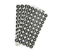 TOVINANNA Autocollants Numérotés Ronds 2,54 Cm, Lot de 250 Étiquettes Adhésives Noires, Étanches et Auto-adhésives, pour Organisation Bureau, Classement et Identification Polyvalente
