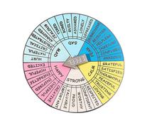 TOVINANNA Badge Roue Des Émotions En Métal Alliage Robuste, Compact Et Léger, Accessoire Décoratif Polyvalent Pour Psychologie, Bien-être Émotionnel, Usage Quotidien Et Présent