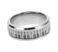 TOVINANNA bagues en pour hommes bagues pour hommes esthétiques la musique sonne bague de notes de musique bague de musicien bague de musique Acier inoxydable