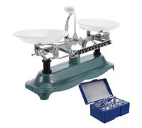 TOVINANNA Balance d'Équilibre Scientifique 500G Plateau et Poids pour Utilisation en Laboratoire et Salle de Classe Support Vert