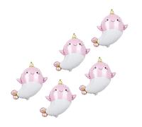 TOVINANNA Ballons de Fête Narval en Aluminium 5 Pièces Rose, Décoration Anniversaire Réutilisable, Motif Licorne Poisson, Articles de Fête Maison Cuisine