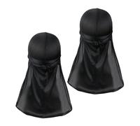 TOVINANNA Bandana Turban Élastique Homme Femme Chapeau Pirate Respirant en Soie Lot de 2 Confortable pour Événements Air Longue Queue Accessoires de Mascarade