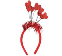 TOVINANNA Bandeau D'amour Bandeaux En Forme De Coeur Accessoires Saint Valentin Bandeau Hippie Bandeau Coeur Bandeau Spa Genre Costumes De Saint-valentin Coiffure Délicate Rouge Cuir Vert