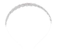 TOVINANNA Bandeau De Mariée Coiffure De Mariée Coiffe De Mariage En Strass Fleur De Mariage Feuille Vigne Accessoires Pour Cheveux Pour Occasions Formelles Métal Argenté