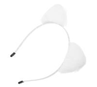 TOVINANNA bandeau oreilles de chat velu oreilles de chat noir Fille flou peau bandeaux de lavage du visage pour les femmes bandeaux d'oreille de chat Peluche blanche