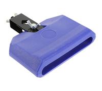 TOVINANNA Bloc de Percussion Latin Portable Bleu en Plastique et Métal Accessoire Tambour Pince de Fixation Maillet Inclus Léger et Adapté pour Batterie et Percussions Instrument