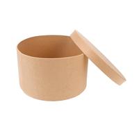 TOVINANNA Boîte à Biscuits en Papier Kraft Ronde 19X19X11 CM Boîte à Bonbons Cuisson Robuste et Saine Emballage Pâtisserie Pratique pour Maison Anniversaire et Café