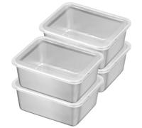 TOVINANNA Boîte à Légumes Réutilisable Petite Taille En Acier Inoxydable 304 Étanche Hermétique Légère Pour Conservation Alimentaire Au Réfrigérateur Lot De 4 Pièces Portable Pour Repas à Emporter