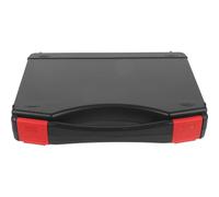 TOVINANNA Boîte à Outils en Plastique Rigide Noire Mallette de Transport Compacte et Robuste Organisateur Multifonction pour Rangement D’Outils Manuels Protection pour Usage Bricolage et