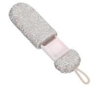 TOVINANNA Boîte à Pilules de Voyage Étanche Blanche Ornée de Cristaux - Petit Pilulier Portable à 3 Compartiments en Plastique - Distributeur de Pilules Compact pour Organisation