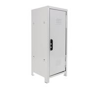 TOVINANNA Boîte de Rangement de Bureau en Métal Émaillé Blanc Brillant, Mini Organiseur pour Cosmétiques avec Couvercle, Boîte Multifonction Compacte pour Maquillage et Accessoires